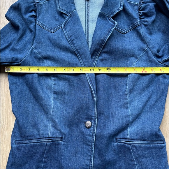 INC International Concepts Women’s Puff Sleeve Denim Blazer - Picture 6 of 9